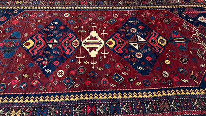 Caucasian Kazak Runner 5'6"x11'8" Area Rug