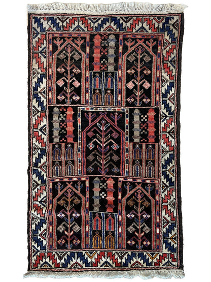 Tribal Baluch 2'10"x4'10" Area Rug