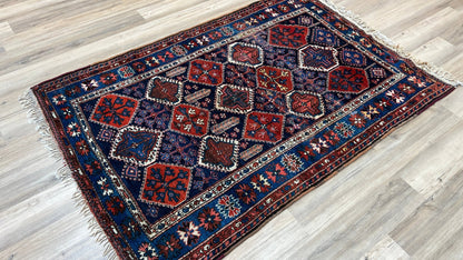 Kurdish Geometric 4'9"x7' Area Rug