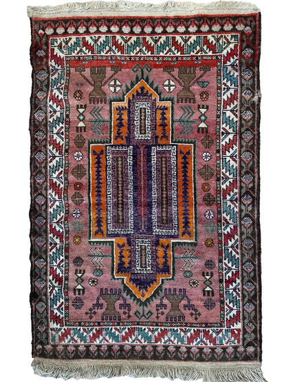 Tribal Baluch 3'3"x5' Area Rug