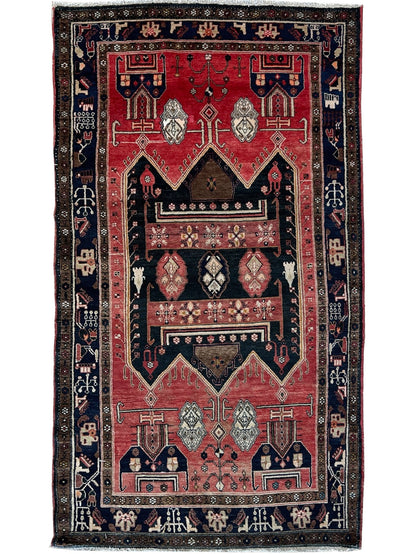 Persian Hamadan 5'2"x9' Area Rug