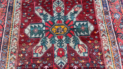 Persian Zanjan Runner 4'3"x9'7" Area Rug
