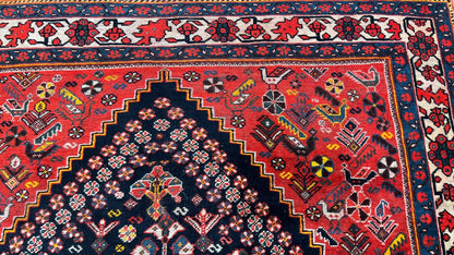 Persian Qashqai 4'3"x6'1" Area Rug