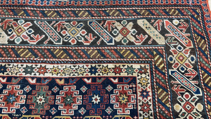 Caucasian Chechey 4'x5'5" Area Rug