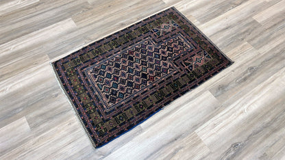 Tribal Baluch 2'8"x4'2" Area Rug