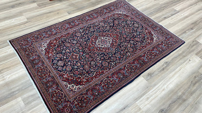 Persian Kashan 4'6"x6'9" Area Rug