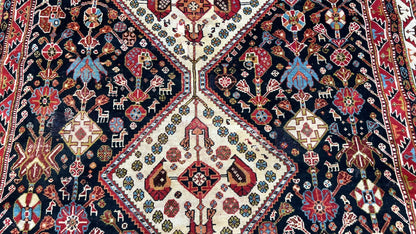 Persian Qashqai 4'x7'5" Area Rug