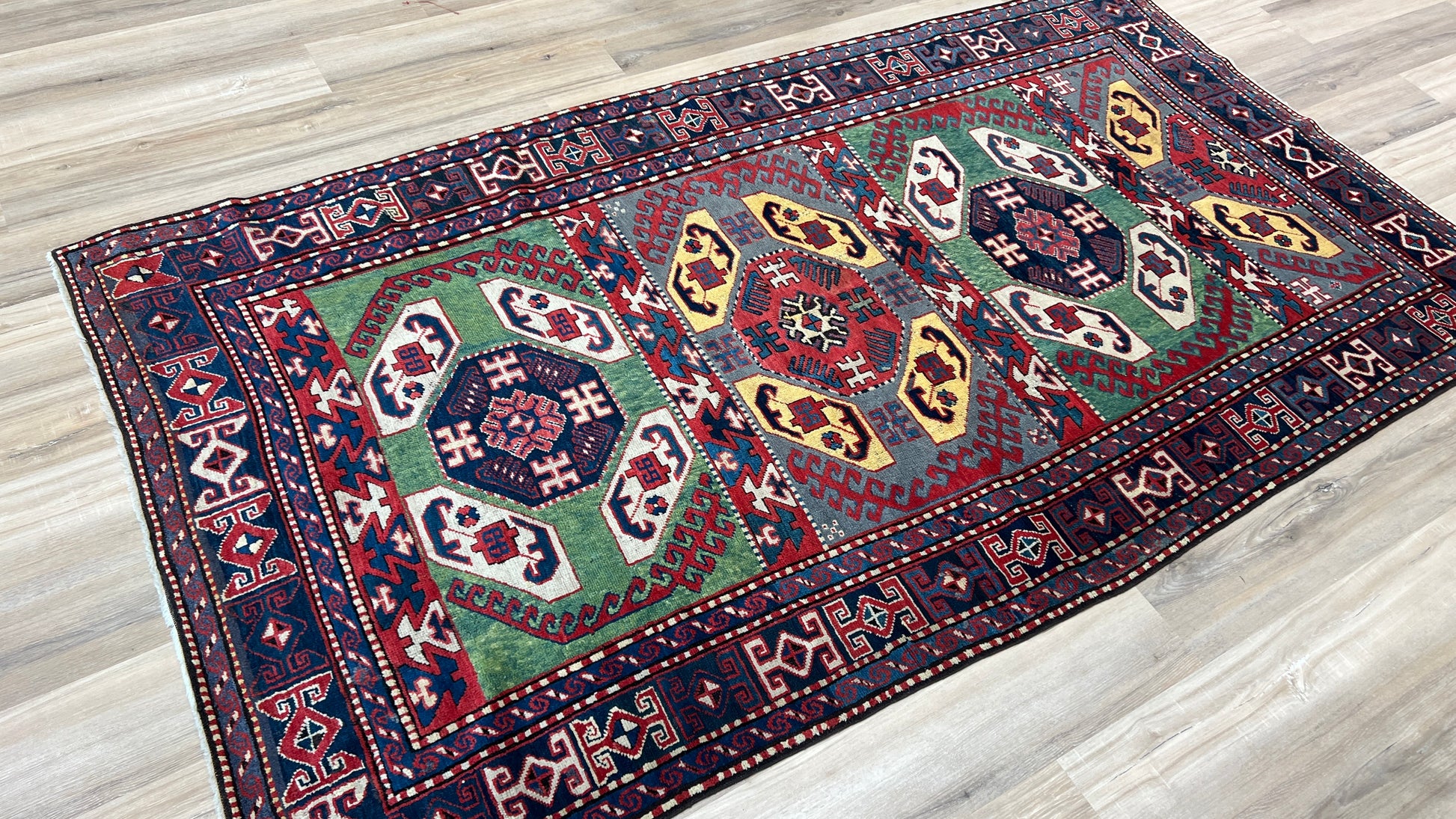 Caucasian Kazak 4'6"x8'6" Area Rug
