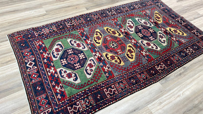 Caucasian Kazak 4'6"x8'6" Area Rug