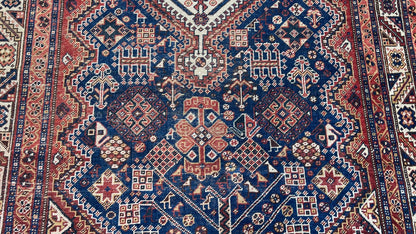 Persian Qashqai 4'5"x7'9" Area Rug