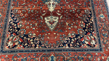 Persian Sarouk Farahan 4'6"x6'5" Area Rug