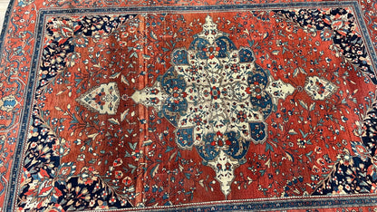 Persian Sarouk Farahan 4'6"x6'5" Area Rug