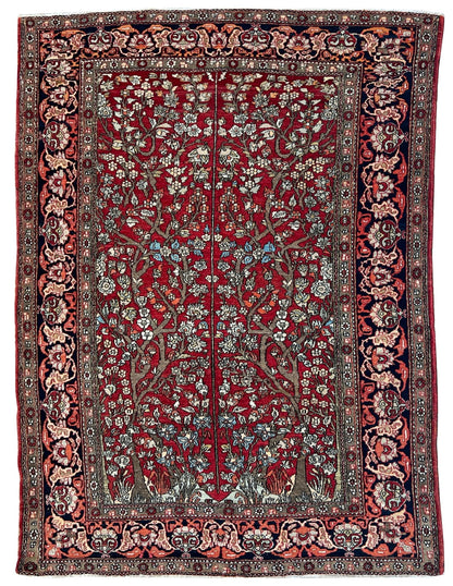 Persian Isfahan 4'7"x6'10" Area Rug