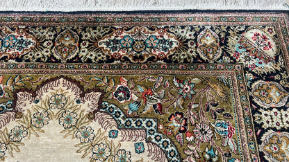 Persian Qum 4'5"x6'8" Area Rug