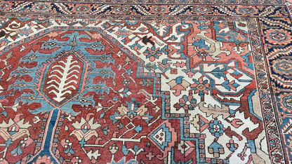Antique Heriz 10'x12'6" Area Rug