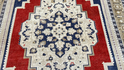 Turkish Vintage 6'7"x10'11" Area Rug