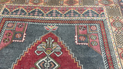 Turkish Vintage 4'2"x7'6" Area Rug
