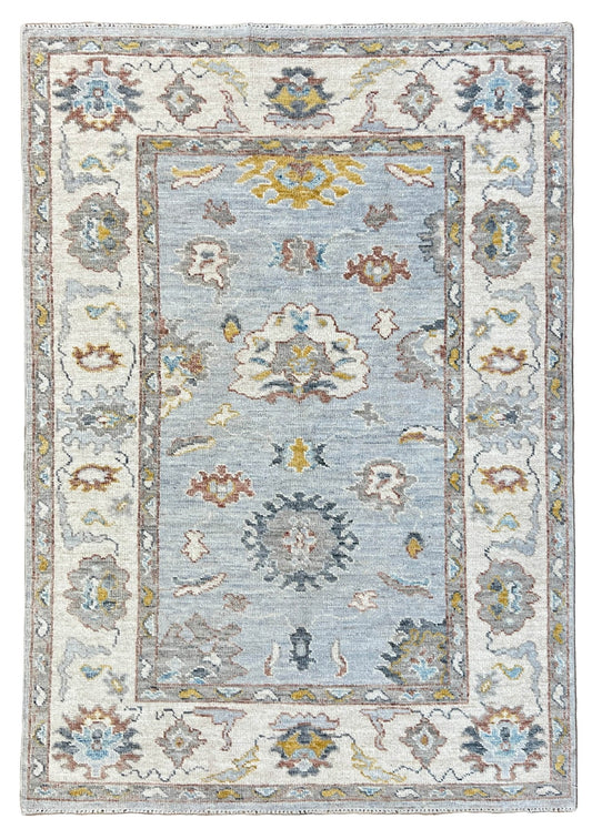 Floral Oushak 4'x6' Area Rug