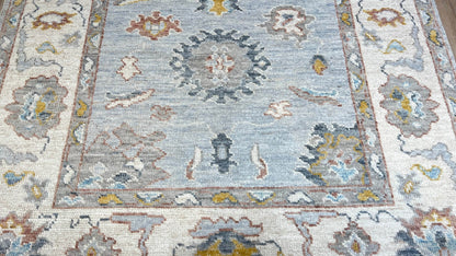 Floral Oushak 4'x6' Area Rug