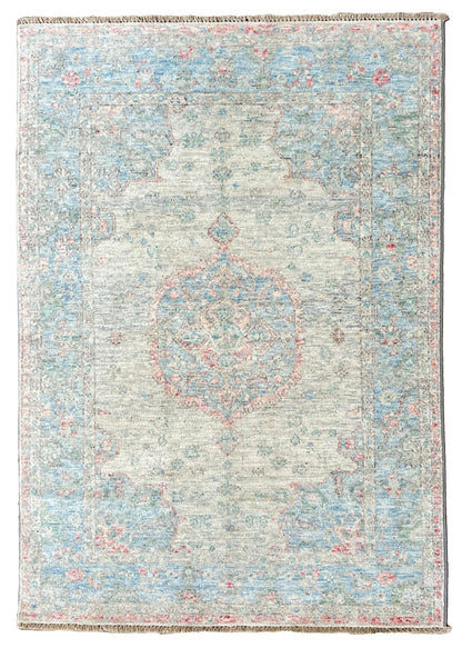 Geometric Oushak 3'10" x 5'7" Area Rug