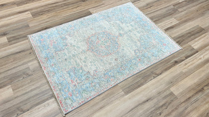 Geometric Oushak 3'10" x 5'7" Area Rug