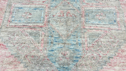 Geometric Oushak Runner 2'7" x 9'11" Area Rug