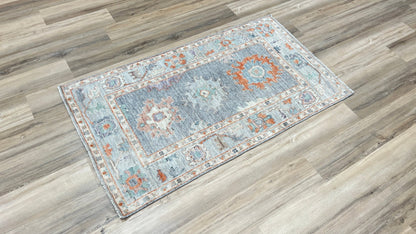 Floral Oushak 2'10"x5' Area Rug