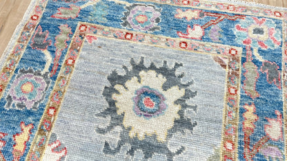 Floral Oushak 2'11"x4'9" Area Rug