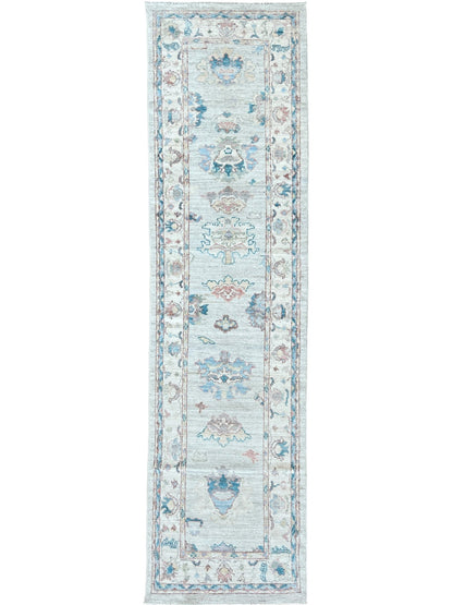 Floral Oushak Runner 2'8" x 9'8" Area Rug