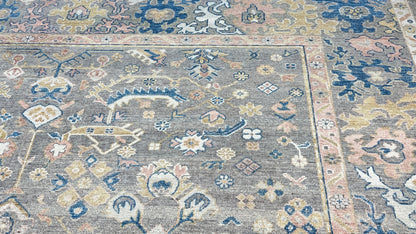 Vintage Look Oushak 9'11"x13'10" Area Rug