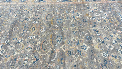 Vintage Look Oushak 9'11"x13'10" Area Rug