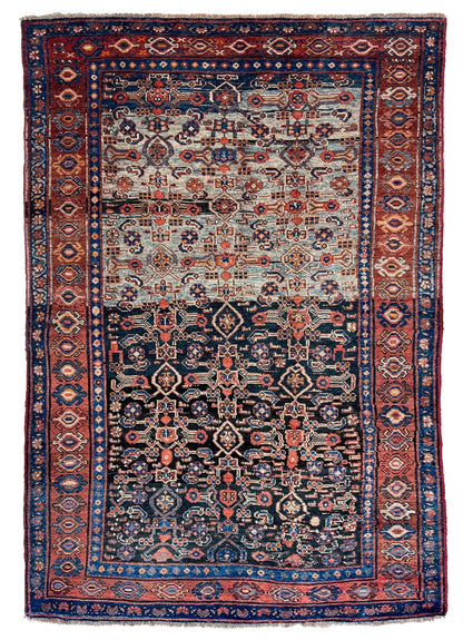 Antique Persian Bijar 4'9"x7'8" Area Rug