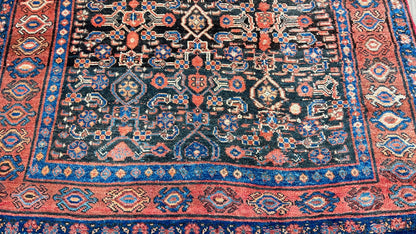 Antique Persian Bijar 4'9"x7'8" Area Rug