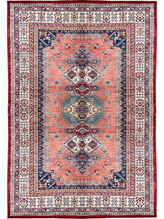 Geometric Kazak 6'x8'8" - Wooden Looms Rug Gallery