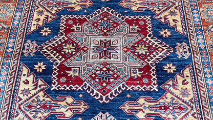 Geometric Kazak 5'10"x9'1" - Wooden Looms Rug Gallery