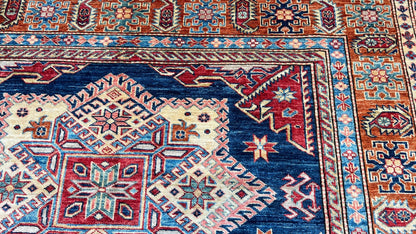 Geometric Kazak 5'10"x9'1" - Wooden Looms Rug Gallery