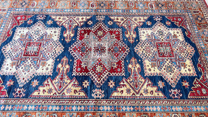 Geometric Kazak 5'10"x9'1" - Wooden Looms Rug Gallery