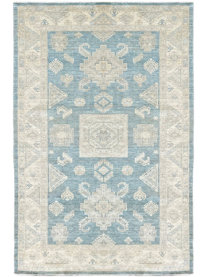 Geometric Kazak 6'2"x8'7" - Wooden Looms Rug Gallery