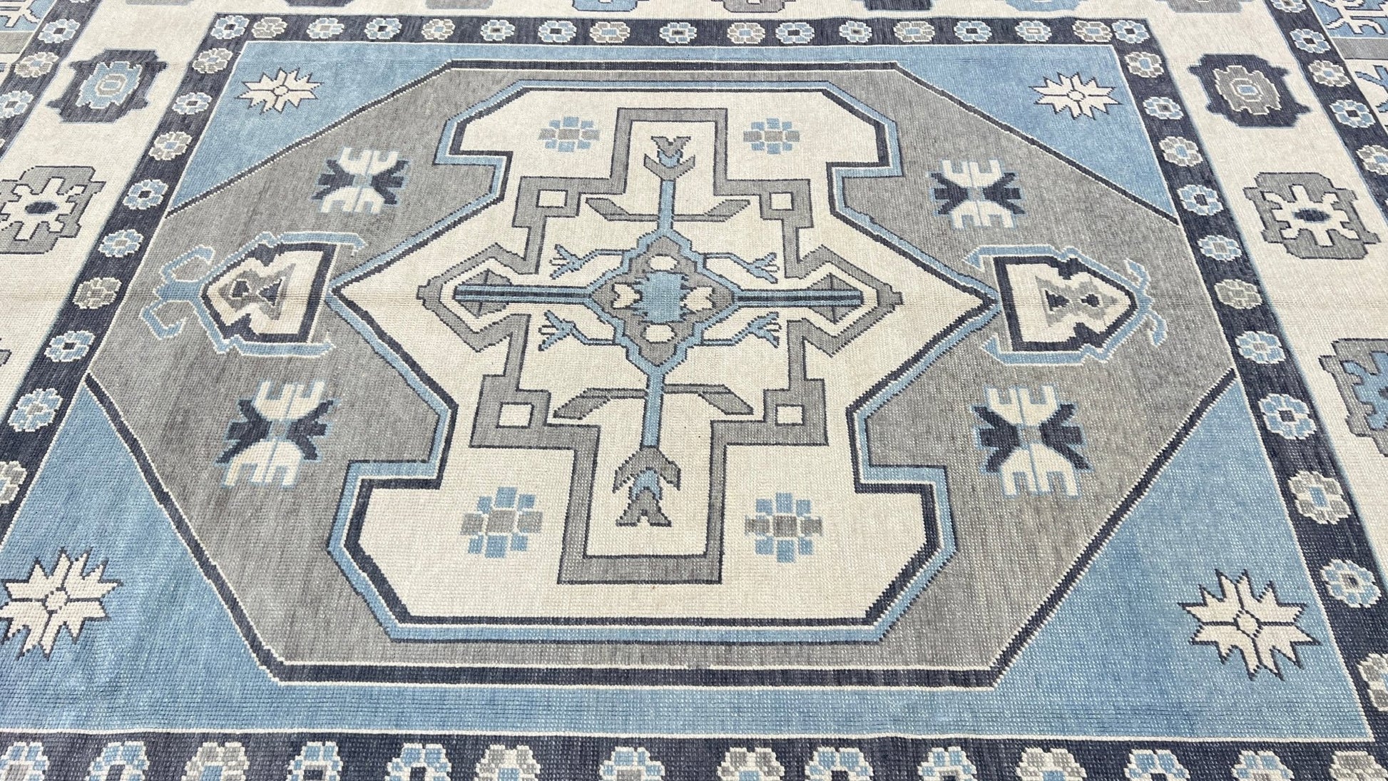 Turkish Oushak 9'5"x12'1" - Wooden Looms Rug Gallery