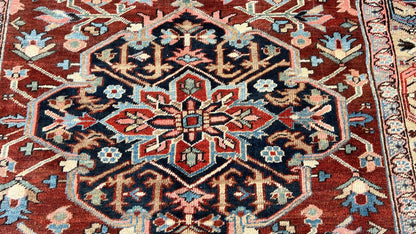 Antique Heriz 7'10"x10'6" Area Rug