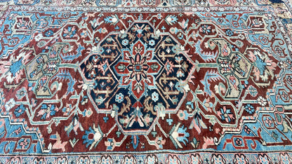 Antique Heriz 7'10"x10'6" Area Rug