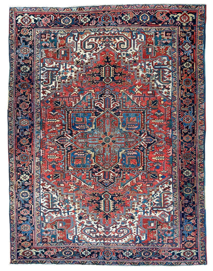 Antique Heriz 7'7"x10' Area Rug