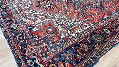 Antique Heriz 7'7"x10' Area Rug
