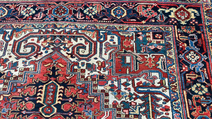Antique Heriz 7'7"x10' Area Rug