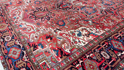 Vintage Heriz 9'2"x12'5" Area Rug