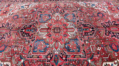 Vintage Heriz 9'2"x12'5" Area Rug