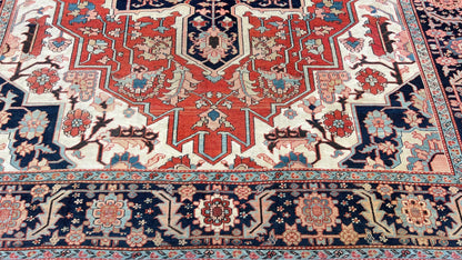 Antique Persian Serapi 9'3"x11'9" Area Rug