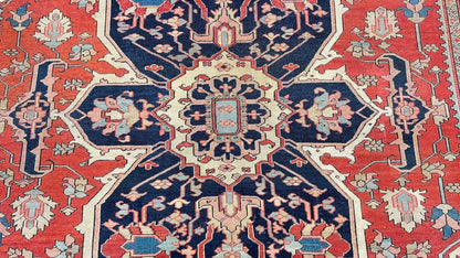 Antique Persian Serapi 9'3"x11'9" Area Rug