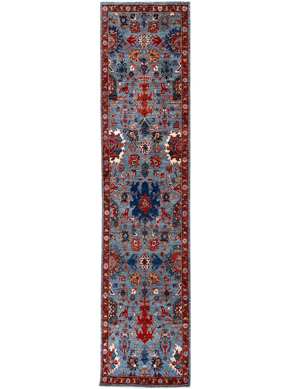 Transitional Heriz Runner 2'7"x9'10" Area Rug