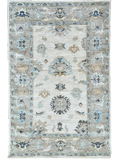 Floral Oushak 3'9"x5'10" Area Rug